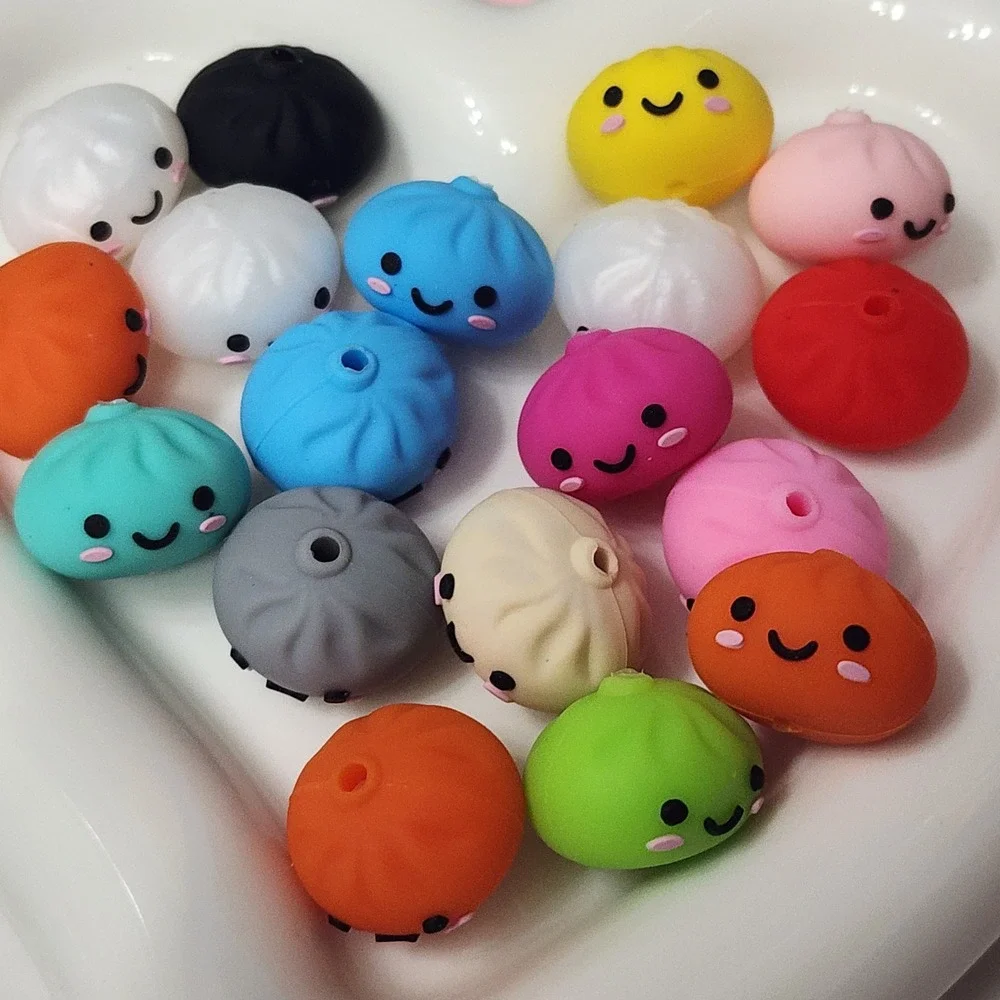 Silicone Dumpling Beads 2 Pcs Focal Beads Beaded Pen Jewelry Making Crafts